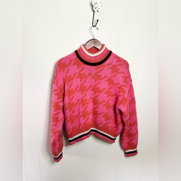 Vero Moda Alecia High Neck Sweater size L pink knit - Picture 2 of 6